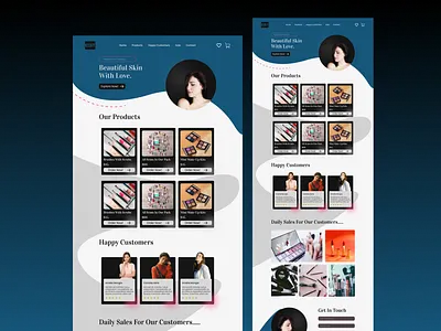 BeautyCanvasBoutique beauty beauty products best ui best ui ux landing page brand design clean design daily ui ux design ecommerce ui ux design figma for girls product design front end landing page make up product design make up web design modern ui] skin care design ui ui ux design web design