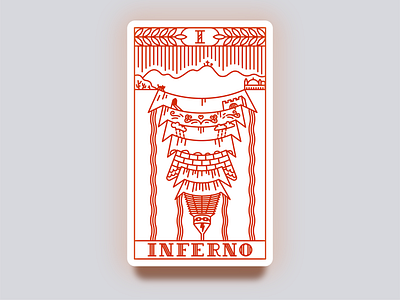 I · INFERNO book book cover branding cards classics cover deck editorial esoteric future graphic design illustration line art literature magic magick map tarot witch witchcraft