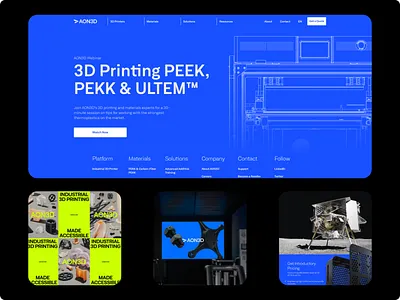 Full Design Scope for NASA's Industrial 3D Printers 3d branding design graphic design illustration landing page ui web website