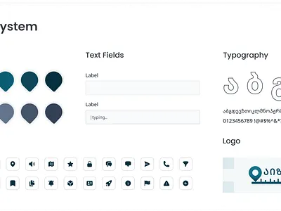 Design System branding design system figma icon set input fields logo text fields typography