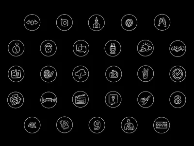 Videography Icons awkward brand branding clean design film graphic design icon icondesign iconography illustration logo minimal monoline ui vector video videography wedding wonky