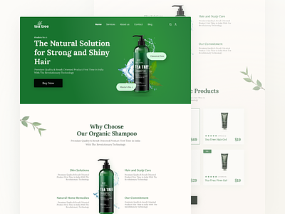 Tea Tree Oil Landing page Redesign branding ecommerce landing page ecommerce store design elementor landing page landing page one product shopify store one product store ui ui design web ui design website design