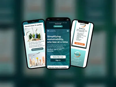 Sustainify animation app graphic design logo mobile saas ui ux