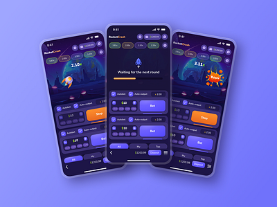 Cosmo Bet - Rocket Crash (Mobile) app design betting casino crash crash games figma gambling game design jackpot mobile design product design uiux