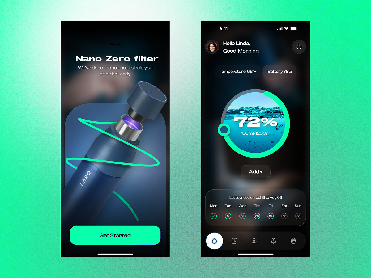 Smart Water Bottle App designs, themes, templates and downloadable ...