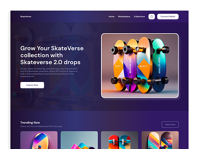 SkateVerse branding business design ui ux web3