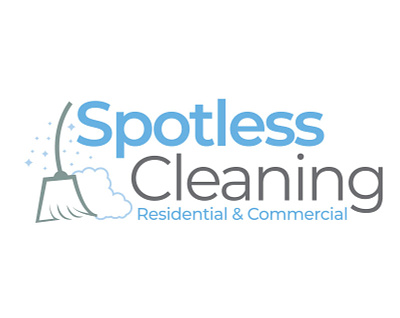 Spotless Cleaning - Logo Design branding logo