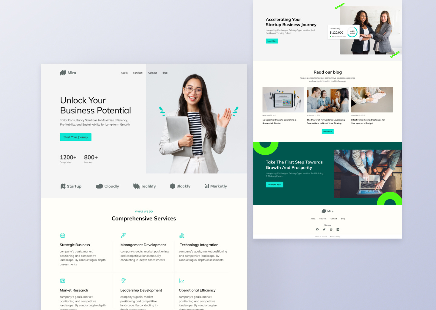 Business consultancy web UI design by Tushar Sadaf on Dribbble