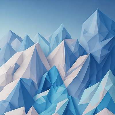 Abstract background of ice mounts 3d 4k abstract background blue hd high resolution ice mountain pastel wallpaper white