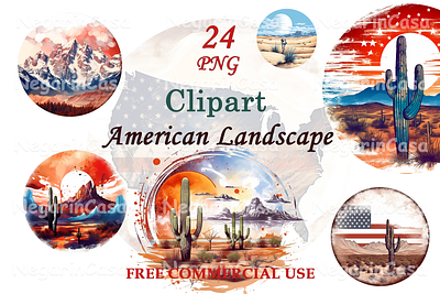 Amerizan Landscape graphic design