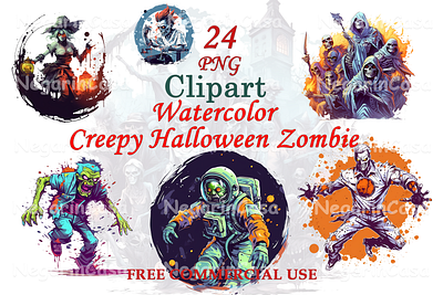 Creepy Halloween Zombie graphic design