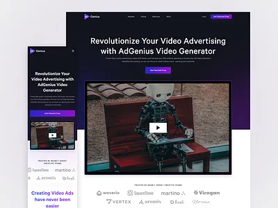 AI Startup Landing Page Design design graphic design landing page design ui ux web design