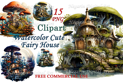 Cute Fairy House graphic design