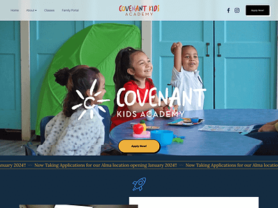 Covenant Kids Academy css javascript pre school squarespace webdesign websites