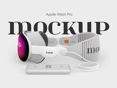 Apple Vision Pro Mockup Set apple ar argumented reality design glass glasses helmet logo m1 mobile mockup mockups virtual reality vision pro vr