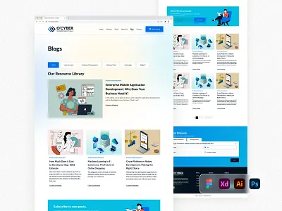 Blog Page agency blog blogs gradient it landing page modren simple software ui unique ux website