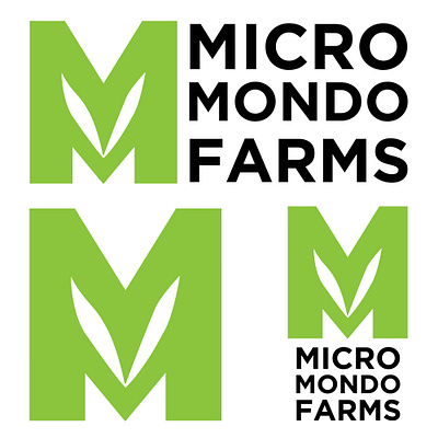 Micro Mondo Farms Logo creative direction graphic design illustration
