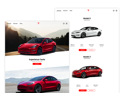 Tesla - Web Design tesla teslaweb teslawebdesign ui ui design uiux web webdesign website design