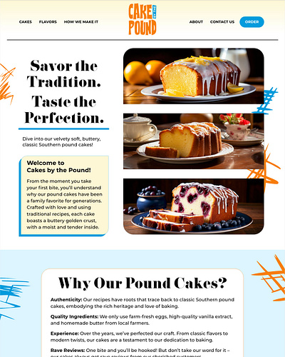 Website - Cake by the Pound design assets graphic design illustrator vector