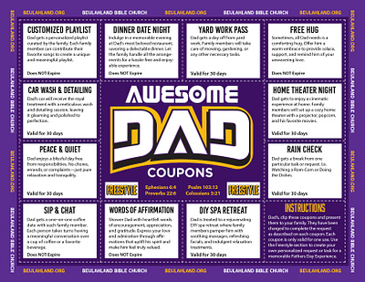 Coupon Sheet - Father's Day adobe indesign graphic design illustrator