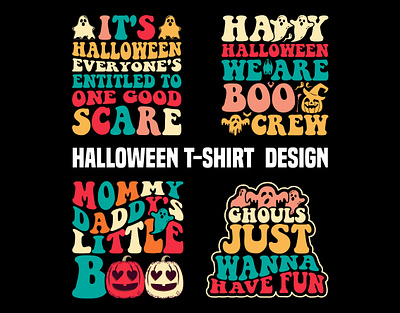 HALLOWEEN T-SHIRT DESIGN BUNDLE branding graphic design logo motion graphics trendy t shirt vintage t shirt