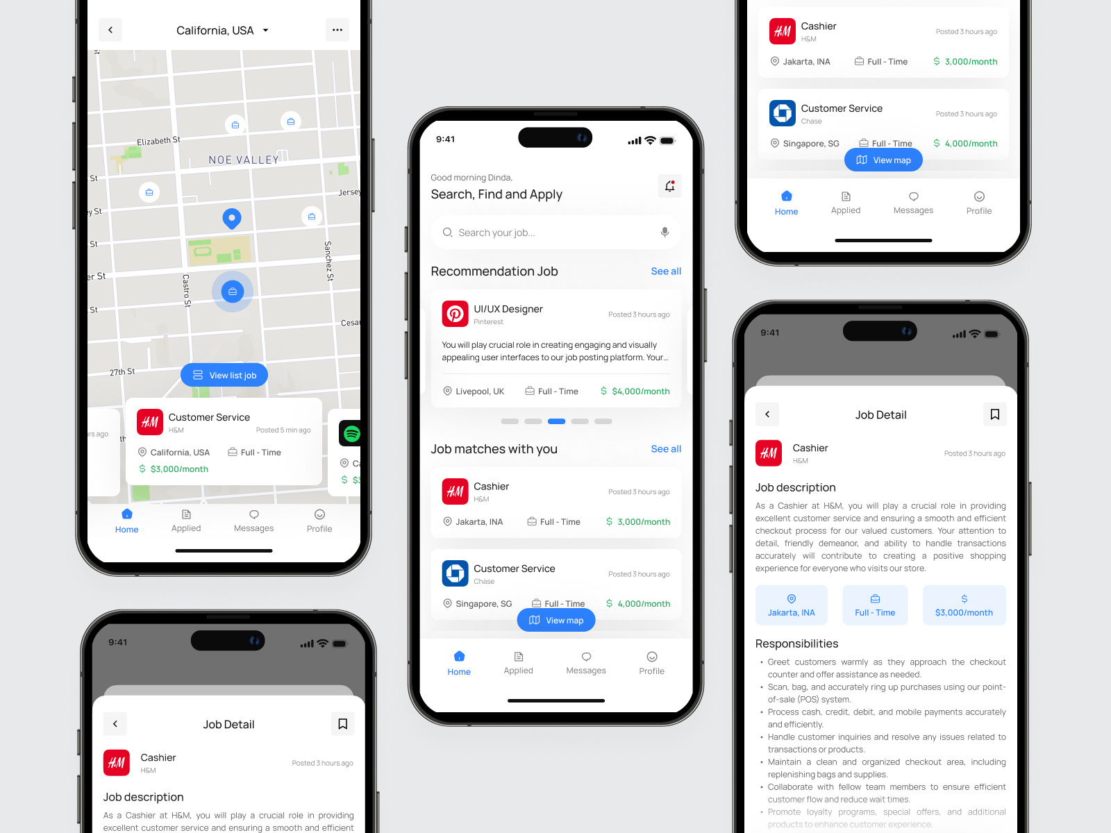 Jobstera - Job Finder Mobile App 🏢 app candidate career employment hiring platform job job finder job listing job portal job search job seeker linkedin mobile recruitment saas ui ui design vacany work workfinder