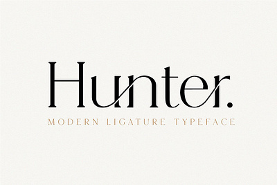Hunter - Serif Ligature Font app branding design graphic design illustration logo typography ui ux vector