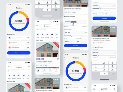 Bliruma - Property Marketplace Mobile App apartment app calculator finance home house loan marketplace minimalist mobile money mortgage property rates real estate service ui ux