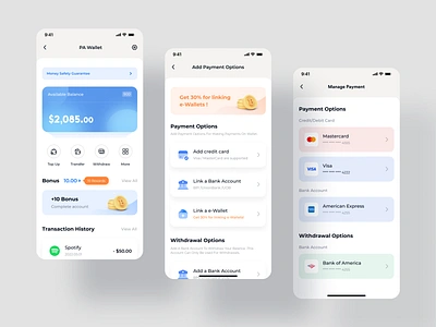 PA Wallet UI_1 card design mobile ui wallet