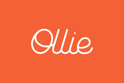 Ollie | Rounded Script app branding design graphic design illustration logo typography ui ux vector