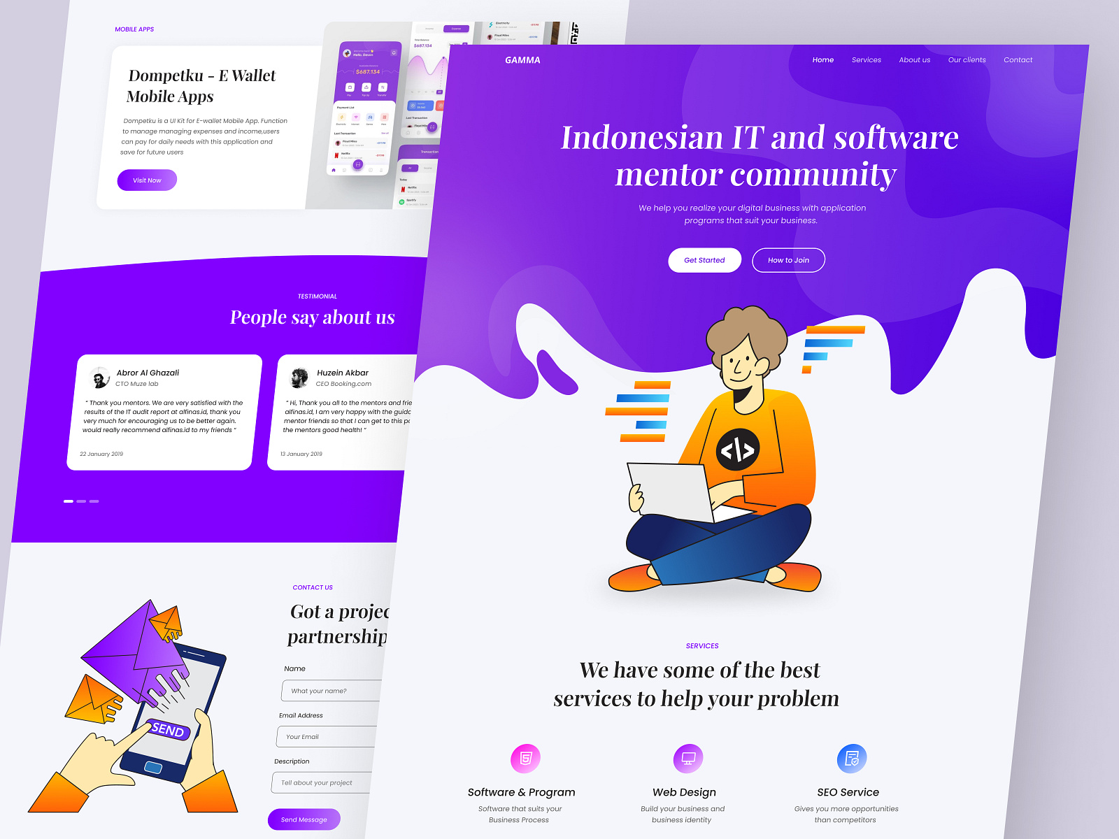 IT Mentoring Landing Page by Ibnu SW for SLAB Design Studio on Dribbble