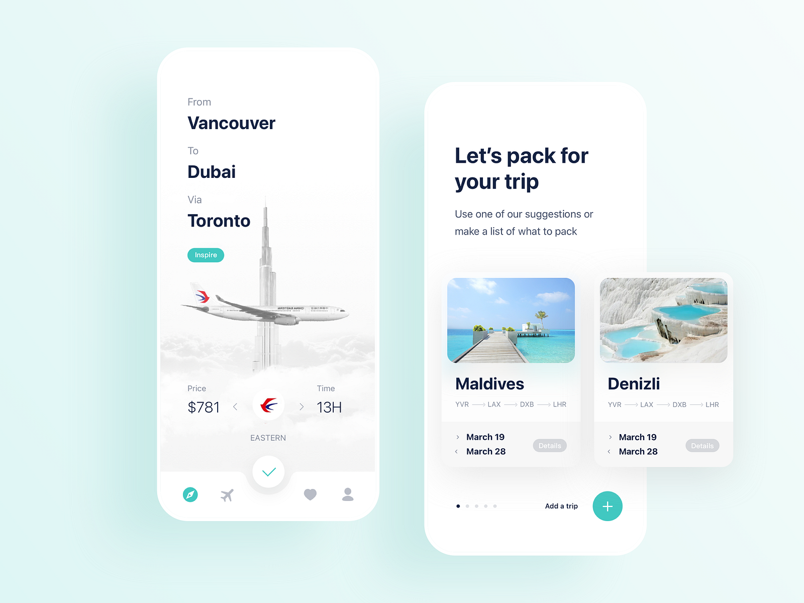 Travel app home screen UI design by Caesar on Dribbble