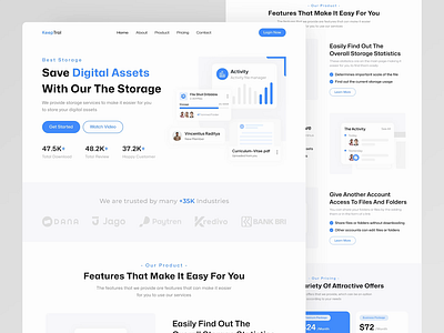 KeepTrol - Cloud Storage Animation animation cloud cloud app cloud system drive dropbox file manager files google drive landing page saas saas design saas landing page saas website skeleton storage storage system ui web design website