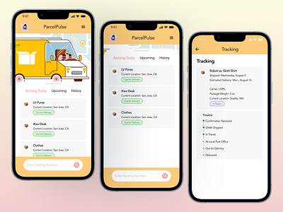 Package Delivery design figma mobile package delivery parcel tracking ui ux