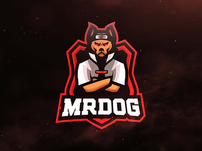 Mr Dog Sport and Esports Logos design dog dog character esport game gaming graphic graphic design illustration logo logos mascot dog mr dog sport templates