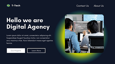 Landing Page - Digital Agency canvas desigh graphic design landing page motion graphics ui web design website