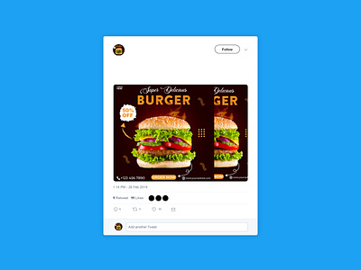 Delicious burger and food menu social media banner template menu banner