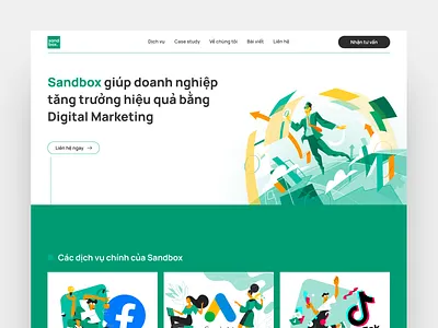 Digital Marketing Landing Page agency application branding design digital marketing figma illustration landing page logo marketing ui uiux design ux web design