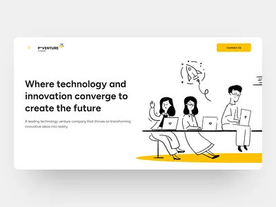 Venture Studio Landing Page application branding design figma illustration landing page logo studio ui uiux design ux venture web design website