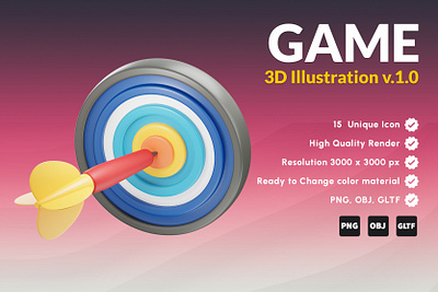 Game 3D Illustration 3d 3d icon 3dart app branding design graphic design illustration logo ui