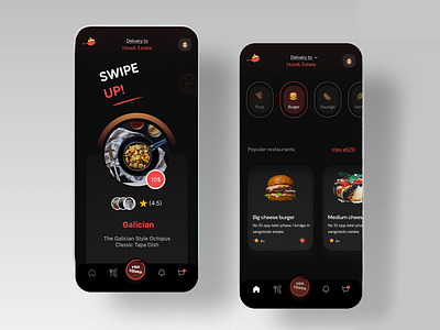 Food App app design branding design graphic design