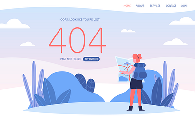 404 Page Design app design graphic design illustration iu ux vector