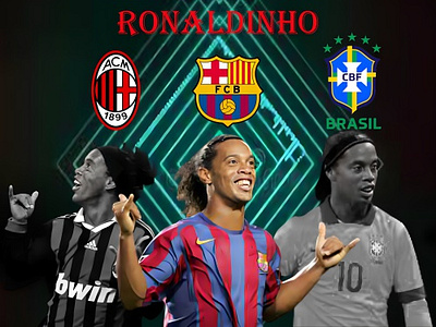 Ronaldinho carrier barca barcalona branding design football graphic design ronaldinho