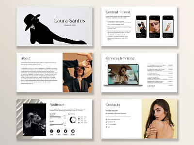 Influencer Media Kit graphic design influencermediakit mediakit presentationdesign presskit