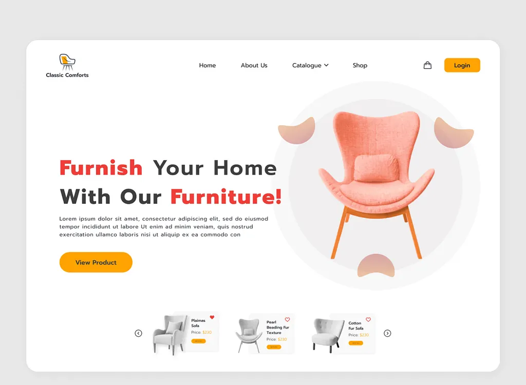 Furniture Website Design – Minimal, Elegant & Functional UI design furniture furniture website furniture website design ui ui design jobs ui designer ui designer jobs ui designs uiux design web design website design