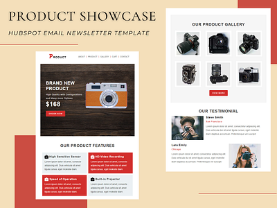 Product Showcase – HubSpot Email Newsletter Template email email template hubspot template product showcase responsive