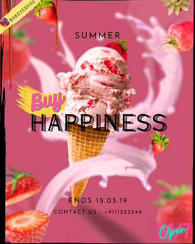 Ice cream flyer