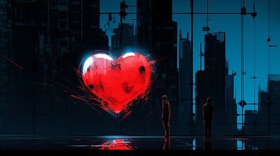 Heart Heart Heart 3d animation branding cinema4d design futurist graphic design illustration illustrator logo motion graphics ui
