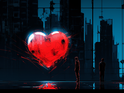 Heart Heart Heart 3d animation branding cinema4d design futurist graphic design illustration illustrator logo motion graphics ui