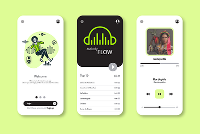 Music Player app branding design graphic design illustration iu ux vector